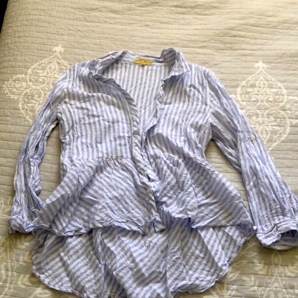 Striped Peplum Top